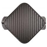 Lodge LSRG3 Cast Iron Single-Burner Reversible Grill/Griddle, 10.5-inch