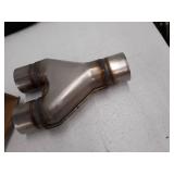 Exhaust Y Pipe 2.5" Inlet, A-KARCK 409 Stainless Steel 2.5" Outlet 10" Long Y Pipe Withstands High Temperatures