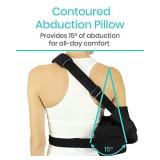Vive Shoulder Abduction Sling - Immobilizer for Injury Support - pain Relief Arm Pillow for Rotator Cuff, Sublexion, Surgery, Dislocated, Broken Arm - Brace Includes Pocket Strap, Stress Ball, Wedge