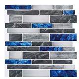 Art3d 10-Sheet Premium Self-Adhesive Kitchen Backsplash Tiles in Marble, 12"X12"