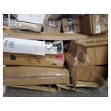 Miscellaneous Pallet: See pictures BBQ KIT, car parts, housewares, Curtain Rods, large mystery boxes