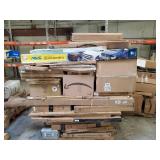 Miscellaneous Pallet: See pictures safety gates, car parts, bed frames, furniture, Curtain Rods, blinds, mystery boxes