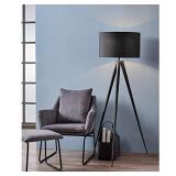 Versanora VN-L00006 Romanza Tripod Metal Legs LED Floor Lamp, Black