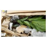 2 Pack - GreenBoxx Faux Fiddle Leaf Fig Tree Artificial Green Fake Boho Ficus Plants 45 Total Leaves and Ready to Display Cement Pot for Home DÃ©cor, Office DÃ©cor, Window and Wedding DÃ©cor 35"