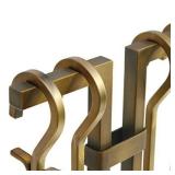 Pilgrim Home and Hearth, Burnished Brass 18086 Sinclair Fireplace Tool Set