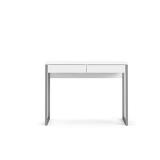 Tvilum 2 Drawer Desk, White High Gloss