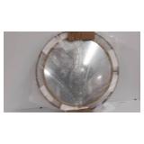 Glitzhome 28" Decorative Wall Mirrors Modern Deluxe Metal Round Wall Mirror with Golden Circle Ring Frame for Bedroom Bathroom Living Room Entryway