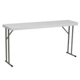 Flash Furniture 5-Foot Granite White Plastic Folding Training Table