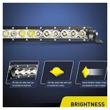 Nilight - 40005C-A 31inch 150W Spot & Flood Combo Single Row 14500LM Off Road LED Fog & Driving Roof Bumper Light Bars for Jeep Ford Trucks Boat