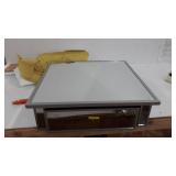 Mirage Mirrored Accent Table - Mirror Surface w/ Silver Trim - Glam Style