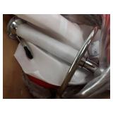 Flash Furniture Contemporary Red Vinyl Adjustable Height Barstool with Arms and Chrome Base