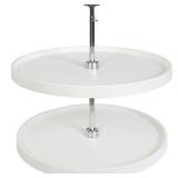 Knape & Vogt PFN32ST-W 31.5" by 32" by 32" Full-Round Polymer Lazy Susan Cabinet Organizer,White