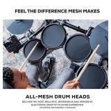Alesis Drums Turbo Mesh Kit Electric Drum Set With 100+ Sounds, Mesh Drum Pads, Drum Sticks, Connection Cables and 60 Melodics Lessons