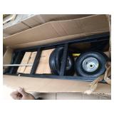 Harper Trucks 700 lb Capacity Glass Filled Nylon Convertible Hand Truck and Dolly with 10" Pneumatic Wheels , Black with yellow handle - PGDYK1635PKD