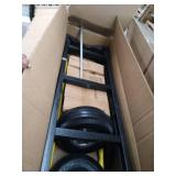 Harper Trucks 700 lb Capacity Glass Filled Nylon Convertible Hand Truck and Dolly with 10" Pneumatic Wheels , Black with yellow handle - PGDYK1635PKD