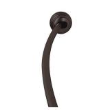 Zenna Home NeverRust Rustproof Aluminum Tension Mount Curved Shower Rod, 50"-72", Oil Rubbed Bronze