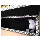 Christopher Knight Home Cleo Fabric Storage Ottoman, Grey Geometric Patterned