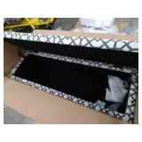 Christopher Knight Home Cleo Fabric Storage Ottoman, Grey Geometric Patterned