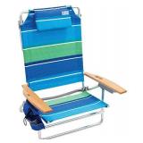 Rio Beach Big Kahuna Extra Large Folding Beach Chair - Stripe, 9.5"