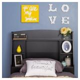 Prepac Astrid Twin Headboard, Black