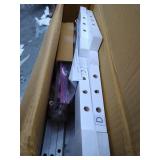 Amazon Basics Modern 5-Tier Ladder Bookshelf Organizer, Solid Rubberwood Frame - White