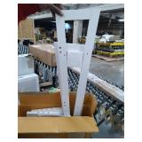 Amazon Basics Modern 5-Tier Ladder Bookshelf Organizer, Solid Rubberwood Frame - White