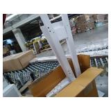 Amazon Basics Modern 5-Tier Ladder Bookshelf Organizer, Solid Rubberwood Frame - White