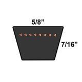 D&D PowerDrive B65/5L680 V Belt, 5/8" x 68" OC, B/5L, Rubber