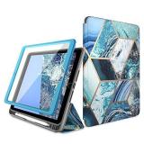i-Blason Cosmo Case for iPad 9th/8th/7th Generation, iPad 10.2 (2021/2020/2019), Full-Body Trifold with Built-in Screen Protector Protective Smart Cover with Auto Sleep/Wake & Pencil Holder (Blue)