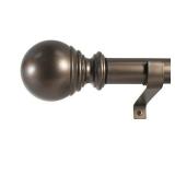 Decopolitan 30409-BZ72 Ball Single Telescoping Drapery Rod Set, Long, Bronze, 72 to 144-Inch