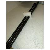 Umbra Cappa Double Curtain Rod, Includes 2 Matching Finials, Brackets & Hardware, 36 to 66-Inch, Brushed Black