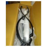 LR Home Faux Leather Director Accent Chair, 28" L x 17" W x 31" H, Black