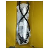 LR Home Faux Leather Director Accent Chair, 28" L x 17" W x 31" H, Black