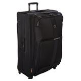 DELSEY Paris Sky Max 2.0 Softside Expandable Luggage with Spinner Wheels, Black, Checked-Large 29 Inch