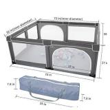 YOBEST Baby Playpen, Extra Large Playyard for Baby, Play Pens for Babies and Toddlers, Sturdy Safety Huge Baby Fence Play Area Center with Gate, Giant Play Yard for Kids, Twins, Child, Infants