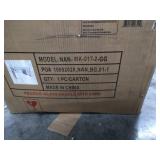 Flash Furniture White Computer Desk with Frosted Glass Top and Three Drawer Pedestal