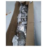 Bathroom Light Fixtures, LETSUN 4 Lights Bathroom Vanity Light, 32 Inch Bathroom Lighting Fixtures Over Mirror with Marble-Like Acrylic Shade Polished Chrome Bathroom Light 6000K, LED Cool White