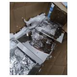 Bathroom Light Fixtures, LETSUN 4 Lights Bathroom Vanity Light, 32 Inch Bathroom Lighting Fixtures Over Mirror with Marble-Like Acrylic Shade Polished Chrome Bathroom Light 6000K, LED Cool White