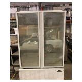 2 door master bilt glass door freezer