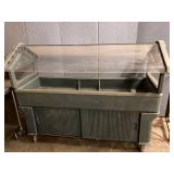 Carlisle 72â iced cold buffet sneeze guard