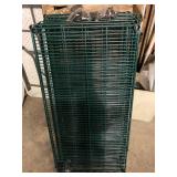 new 12 green epoxy coated metro shelves