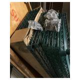 new 12 green epoxy coated metro shelves