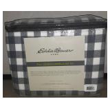 Eddie Bauer Preston Full/Queen Dark Grey Flannel Duvet Cover Set