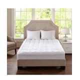 Madison Park Cloud Soft Queen Overfilled Plush Waterproof Mattress Pad