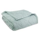 Full/Queen 300 Thread Count Down Alternative Quilted Bed Blanket Seaglass - Serta