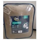 Serta Fleece to Sherpa Heated Blanket, Brown, Full