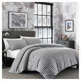 Eddie Bauer Preston Full/Queen Dark Grey Flannel Duvet Cover Set