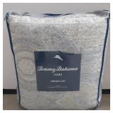 Tommy Bahama Turtle Cove Turquoise/Aqua Reversible 3-Piece King Quilt Set Bedding