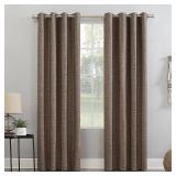 Lot Of Two Curtains-Kline Burlap Weave 52" x 63" Thermal Blackout Curtain Panel