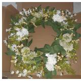 Puleo International 24" Artificial Daisy Spring Mixed Flower Wreath
